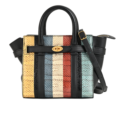 Micro Bayswater, £450, Handbags, Black, Leather, Front view